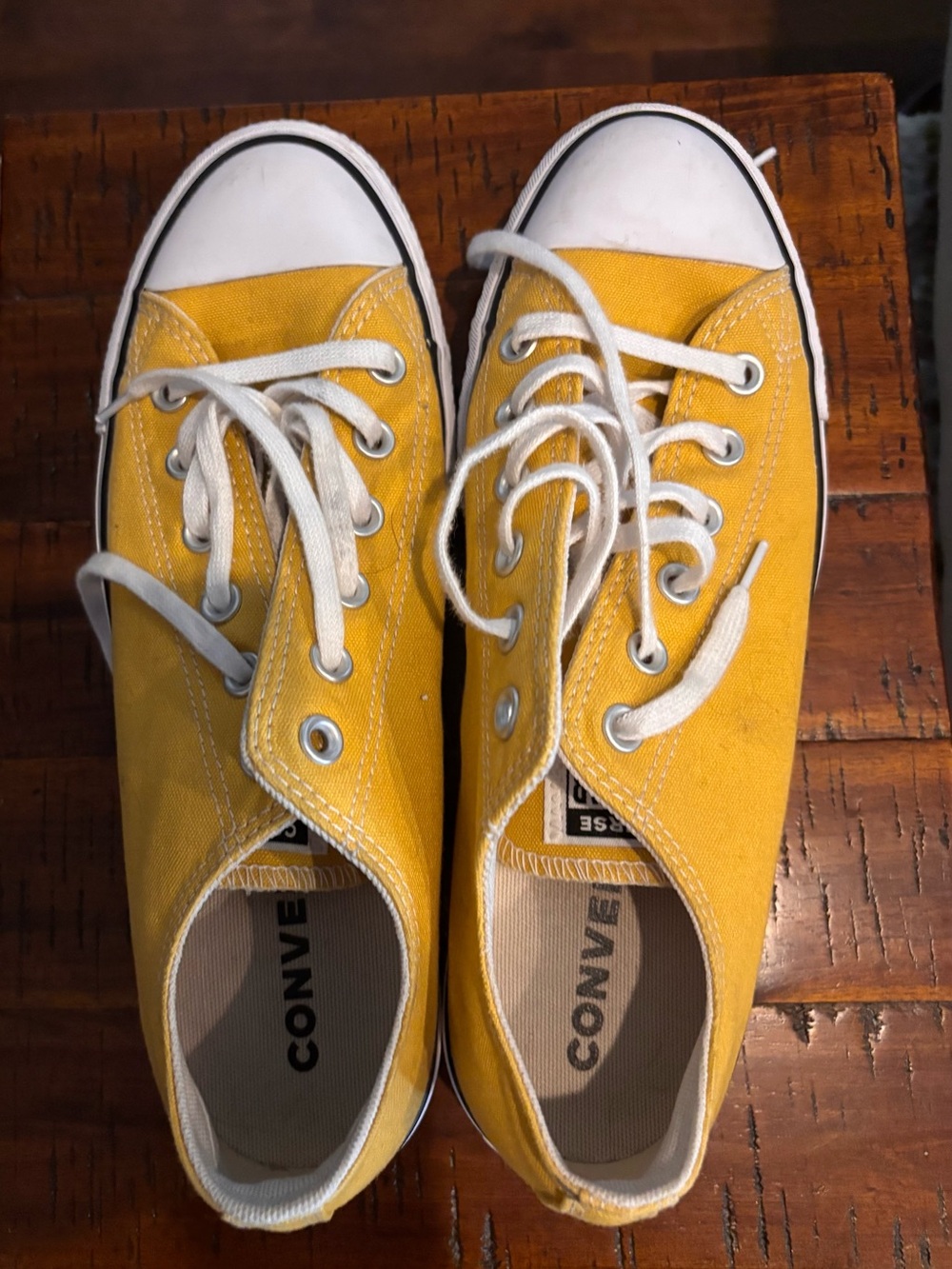 Converse All Star Yellow Low Top Canvas Sneakers 9 1/2